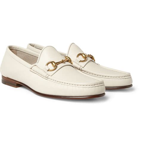 mens gucci loafers white|gucci loafers men casual.